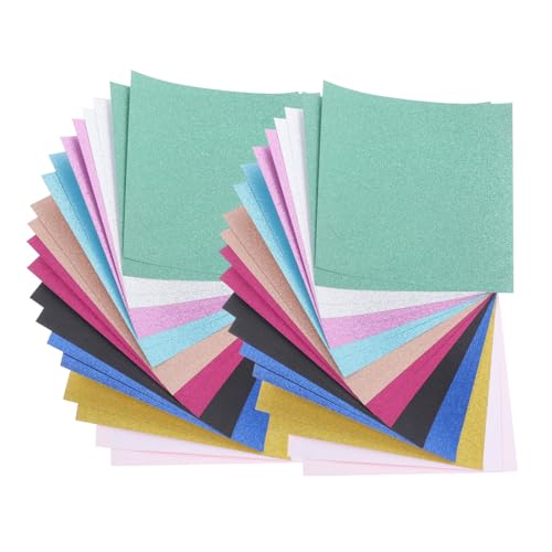 HAPINARY 40 Blätter Glitzerkarton kreativpapier paketpapier craft paper bastelmaterial buntpapier Kartonpapier Pergamentpapier Glitzerpapier dicker Karton Zubehör für die Kartenherstellung von HAPINARY