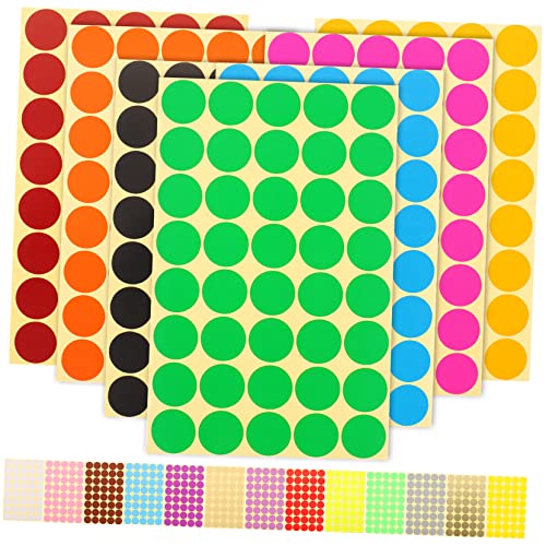 HAPINARY 40 Blätter Polka Dot Label-Aufkleber Kreise Mini-Aufkleber Kreisaufkleber vorratsetiketten klebepunkte Aufkleber mit Punktetiketten runde aufkleberetiketten Kupferplattenaufkleber von HAPINARY