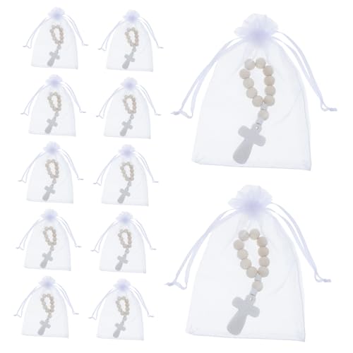 HAPINARY 40 Sets Segensperlen Set Ornamente Große Ornamente Rosenkranz Gebetsperlen Dekoration Schmuckset Jesus Religiöse Gebete Taufe Gastgeschenke Taufideen Mesh von HAPINARY