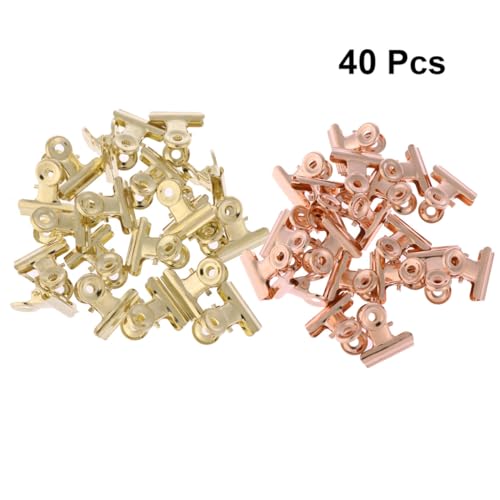 HAPINARY 40er-pack 20 Mm Rosy Binder Clips Metall Büroklammern Für Bürobedarf Schule Finanz Binder Clips von HAPINARY