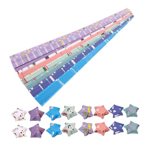 HAPINARY 408 Stück Origami Stern Origami Papier Decoupage Papier Origami Streifen Stern Papierstreifen Papierschnitte Dekorative Papierstreifen Papierstreifen Zum Basteln Papier von HAPINARY