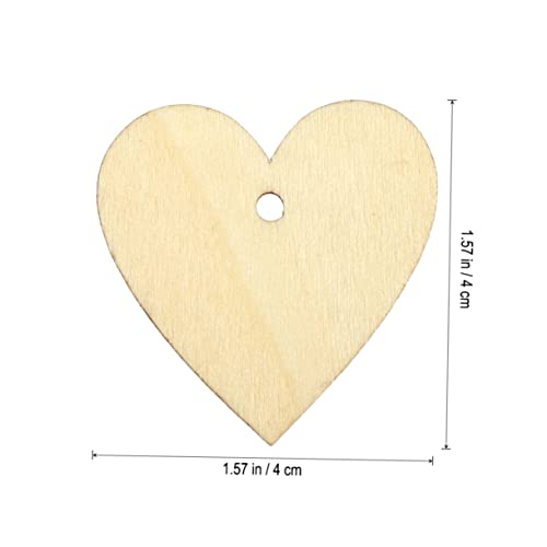 HAPINARY 40mm Unbearbeitete Herz Holzscheiben Für DIY Bastelprojekte Perfekt Für Deko Tischverzierungen Und Kreative Handarbeiten Naturholzfarbe von HAPINARY