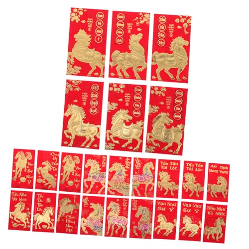 HAPINARY 48 Stück Teiliges Lunar Year Umschläge Pferdejahr Vietnamesische Geldumschläge mit Zodiakmotiv Langlebiges Papier Traditionelle Rote Geldbeutel für Frühlingsfest Feierlichkeiten HAPINARY 48 Stück Teiliges Lunar Year Umschläge Pferdejahr Vietnamesische Geldumschläge mit Zodiakmotiv Langlebiges Papier Traditionelle Rote Geldbeutel für Frühlingsfest Feierlichkeiten von HAPINARY