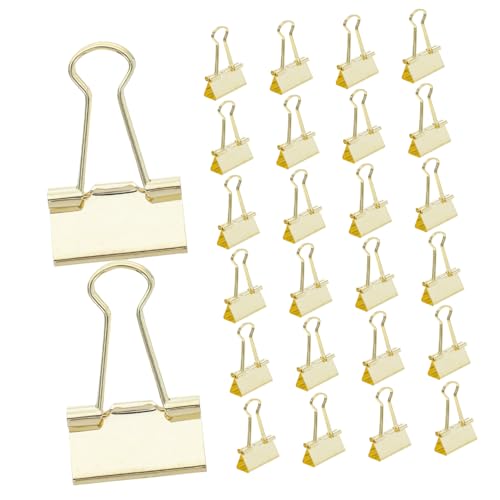 HAPINARY 48 Stücke Binder Clips Eisen Büroklammern Für Bürobedarf Eisen Clip Binder Papierklammer Binder Clip Nette Büroklammern Bürobedarf von HAPINARY