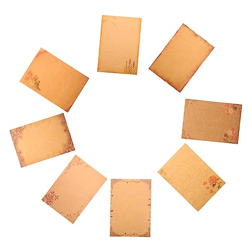 HAPINARY 4Er Pack Kraftpapier Briefpapier Umschläge Pergamentpapier Bordürenpapier Briefpapier Schreibwaren Scrapbook Papier Niedliche Umschläge Für Briefe Niedliches Papier von HAPINARY