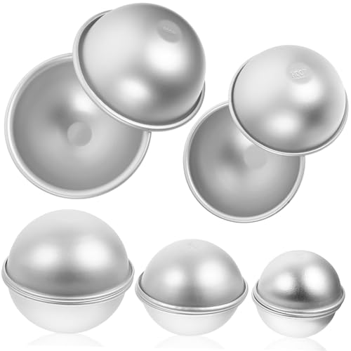 HAPINARY 5 Paare Badekugel Form Cupcake-Dose Cupcake-Pfanne Flocken cupcake backform kuchenformen set Dekorative Badekugel-DIY-Form Formen zum Basteln von Kerzen Aluminiumlegierung Silver von HAPINARY