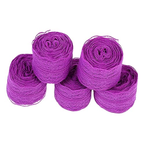 HAPINARY 5 Rollen 45 Cm Spitze Streifen Selbstklebende Strasssteine Valentinsband Samtband Spitzengewebeband Buntes Band Blumenband Verpackungsband Bandrosen Neonband Polyestergarn Violett von HAPINARY