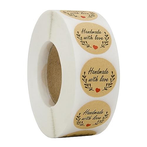 HAPINARY 5 Rollen backen aufkleber Etikett Aufkleberpapier geburtstag papier verpackung scheckheft packwürfel dekorativer Klebstoff Geschenksiegelaufkleber Kupferplattenaufkleber Yellow von HAPINARY