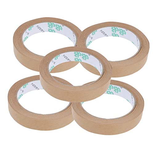 HAPINARY 5 Stk Klebeband Aus Kraftpapier Gummiertes Papierband Sich Bewegendes Band Selbstklebendes Papierband Versandklebeband Mit Spender Packpapierband Wasserdichtes Band Verpackung von HAPINARY