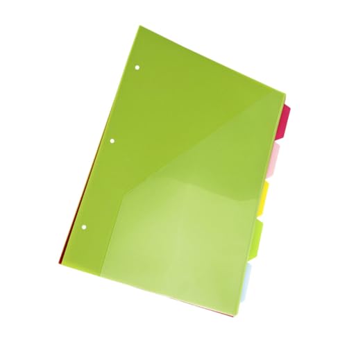 HAPINARY 5 Stück Indexseiten Ordner Binder Registerkarten Mit Taschen, Binder Trenner Mit Registerkarten, Pastell Teiler Mit Taschen, Binder Teilertaschen, Binder Organizer Mit Taschen Und von HAPINARY