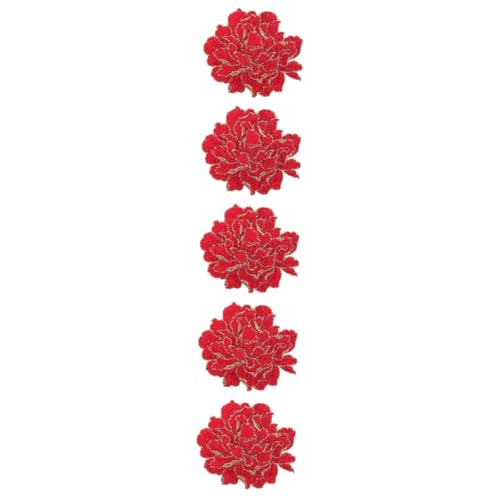 HAPINARY 5 Stück Pfingstrosen Blumen Stoffaufkleber, Applikationen, Aufnäher, Pfingstrosen Patches, Blumen Applikation Für Kleidung, Stickpatches Für Kleidung, Bestickter Aufnäher, HAPINARY 5 Stück Pfingstrosen Blumen Stoffaufkleber, Applikationen, Aufnäher, Pfingstrosen Patches, Blumen Applikation Für Kleidung, Stickpatches Für Kleidung, Bestickter Aufnäher, von HAPINARY