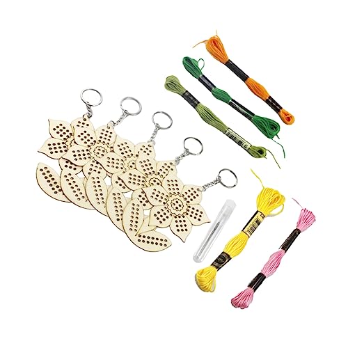 HAPINARY 5-Teiliges Set Kreuzstich-Set dity dncing cute decoration schlusselanheger wrihnachtsdeko decoratiuni craciun Stange Handwerkskette Stickrahmen Bausätze Reifen Kreuzstich aus Holz von HAPINARY