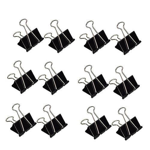 HAPINARY 50 Stück Büromaterial Bindemittel Versiegelung Rohr Jumbo Draht papierklemmen klemmzwingen metall Schwarze Papierklammern Schwarze Binder Clips metall Büroklammern Black von HAPINARY