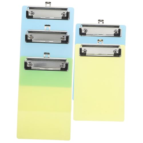 HAPINARY 5Er-Pack Zwischenablage clipboard säckchen packet merkliste dip clip Mini-Größe Mini-Klemmbrett, kleine Klemmbretter a5 Ordner 4x6 Etikett 5x7 klemmmarkise transparentes Klemmbrett von HAPINARY