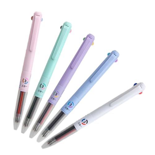 HAPINARY 5St Dreifarbiger Gelstift Neuheit-Stifte Kugelschreiber Bleistifte Textmarker schreibutensilien ballpoint pen multifunktionale Zeichenstifte verschleißfeste Zeichenstifte Plastik von HAPINARY