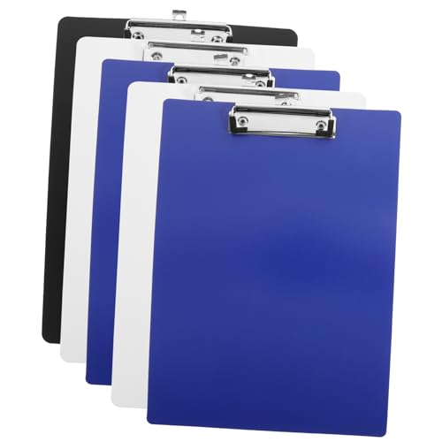 HAPINARY 5St Papier-Klemmbrett Memo clipboard File clipboard Portable clipboard Rounded corner clipboard Medical clipboard School clipboard Zwischenablage A4-Klemmbrett Memo-Klemmbretter von HAPINARY