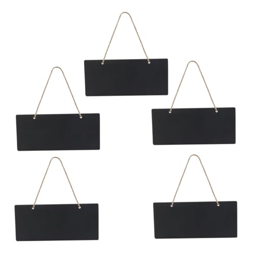 HAPINARY 5St hängendes Nachrichtenbrett hängende Tafeletiketten Kreidetafel Staffelei Zeichen löschbare Nachrichtentafel Mini-Etiketten desk decoration message board Hölzern Black von HAPINARY