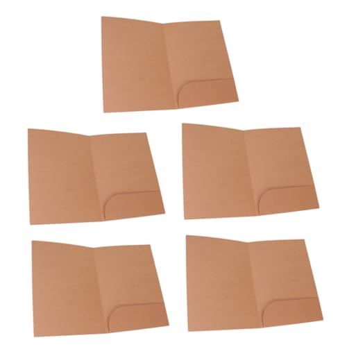 HAPINARY 5er Set Aktenordner Aus Kraftpapier Mit Einzeltasche Robuste Papierordner Für Bürobedarf Ideal Für Die Organisation Von Dokumenten Und Unterlagen Nachhaltig Und von HAPINARY