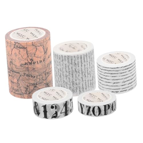 HAPINARY 5st Altes Washi-tape Klebstoff Pastell Farbiges Abdeckband Klebeband Tinte Buchstabenaufkleber Verpackung Briefband Packband Klar Bandspender Streifen Bastelband Japanisches Papier von HAPINARY