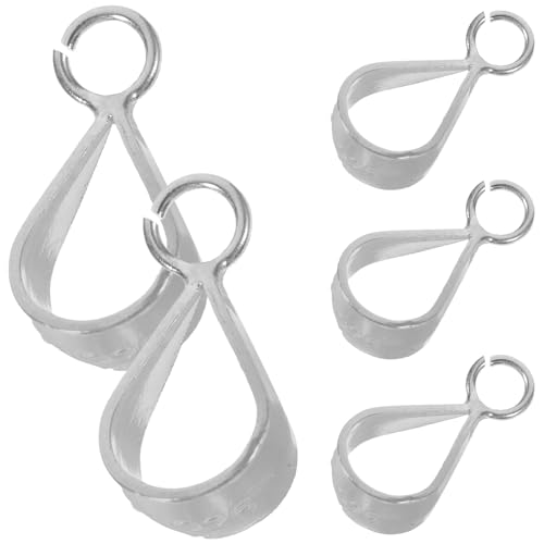 HAPINARY 5st Guazi-taste Schlüsselringe Halsketten-schichtverschluss Silberkette Schlüsselband Silberring Schmuck Kautionen Halskette Clipverschluss Schließe Schlüsselbund Silver Silber- von HAPINARY