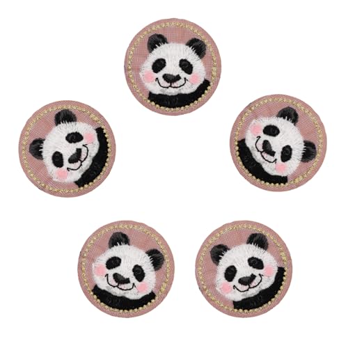 HAPINARY 5st Sticksticker Nähen Gestickte Abzeichenapplikationen Kleiderflicken Für Löcher Tierpatch Gestickt Panda-patch Reparaturflicken Für Jeans Panda-applikation Colorful Polyester von HAPINARY