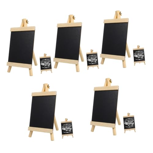 HAPINARY 5st Tafel Nachricht Anzeige Hochzeit Zeichen Hochzeitslatge Schwarzes Brett Planke Brief Staffelei Für Hochzeitsschild Buffetetiketten Sandwich-board-schild Im Freien Holz Black von HAPINARY