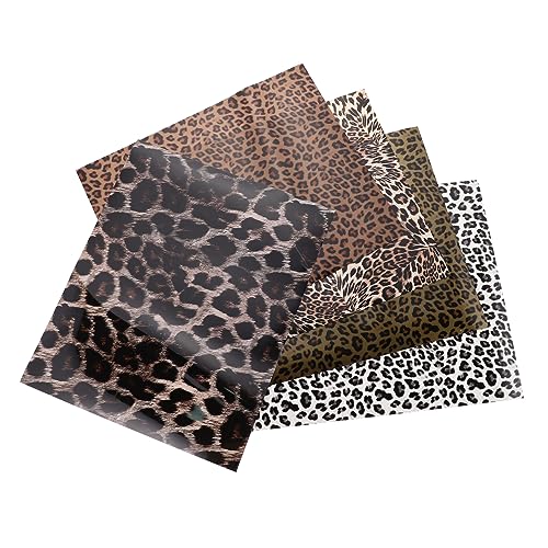 HAPINARY 5st Vinyl Mit Leoparden Muster Transferfolie Selber Machen Beschriftungsfolie Für Wärmeübertragung Wärmeübertragungs-vinyl-bündel Leopard Wärmeübertragungsfolie Leopardenhemd Pu von HAPINARY