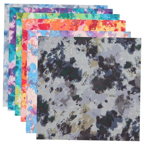 HAPINARY 6 Blatt Batik Patchwork Vinyl Mit Farbverlauf Für Maschine Tarnmaterial Trockenbau Säge Tarnmaterial Batik Polsterstoff Tarnstoff Quiltzubehör Wohnaccessoires Baumwolle von HAPINARY