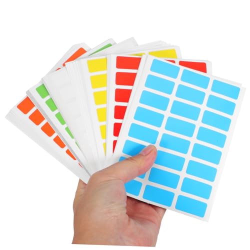 HAPINARY 6 Packungen Bunte Aufkleberetiketten Neon-Aufkleber Kalenderaufkleber Farbige Aufkleberpunkte selbstklebende Sticker farbige Sticker kleine Aufkleberetiketten abnehmbare Etiketten von HAPINARY