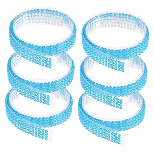 HAPINARY 6 Rollen Selbstklebende Bohreraufkleber Bling-bohrband Selbstklebende Diamantbänder Diamantband Diy Klebeband Kristallbänder Handwerk Diy Glanzbänder Blue Acryl von HAPINARY