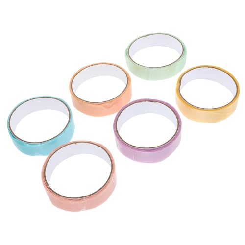 HAPINARY 6 Rollen Studentenklebeball Transparentes Farbband Schulbastelbedarf 6Er Paket (6 Farben Gemischt) Klebebänder Bastelband DIY Klebeband Klebebälle Dekompression von HAPINARY