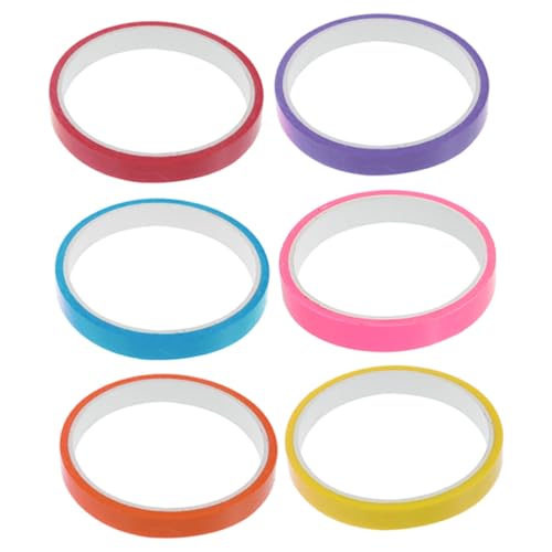 HAPINARY 6 Rollen klebriges Ballband Klebstoff PVC-Band schwarzes Isolierband Bandspender Farbband farbiges klebeband tapeband klebriges kugelband Dekompressionsbänder Plastik von HAPINARY