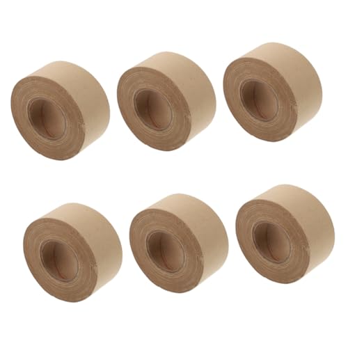 HAPINARY 6 Stk Klebeband aus Kraftpapier abdichten Maschine schälen klebrig doppelt Eau Grün verpackungsmaterial packing tape hydro tape wasseraktiviertes Klebeband Packband aus Kraftpapier von HAPINARY