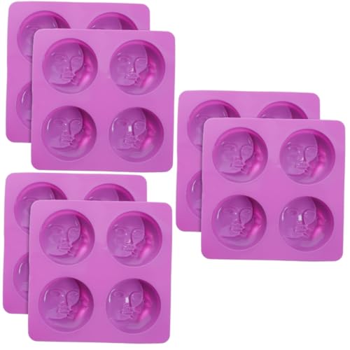 HAPINARY 6 Stk Seifenform Keksformen zum Backen Formen zur Seifenherstellung schöne Keksform multifunktionale Form Backform Seifengießform Dessert-DIY-Form Bonbonformen Kieselgel Violett von HAPINARY