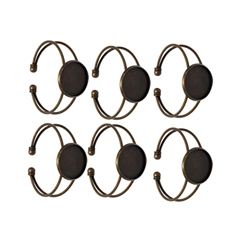 HAPINARY 6 Stück Y Förmige Armreifbasis aus Kupfer in Antik Bronze Verstellbare Schmuckrohlinge für DIY Armband mit Cabochon Langlebig und Rostfrei für Schmuckherstellung HAPINARY 6 Stück Y Förmige Armreifbasis aus Kupfer in Antik Bronze Verstellbare Schmuckrohlinge für DIY Armband mit Cabochon Langlebig und Rostfrei für Schmuckherstellung von HAPINARY