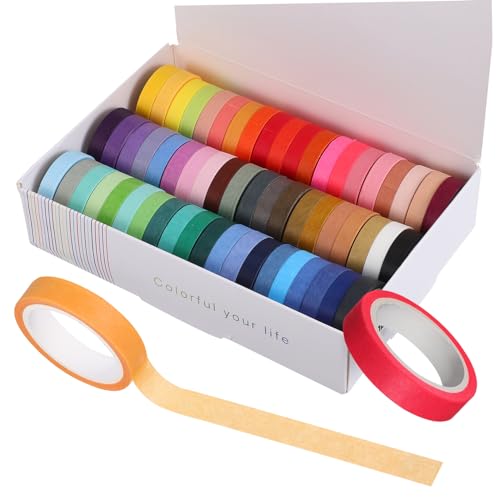 HAPINARY 60 Rollen Regenbogenband Sammelalbum Aufkleber Papierklebeband Dekoration Bunte Bänder Abdeckband Süßes Washi-tape Scrapbook-diy-klebebänder Dünnes Washi-tape Japanisches Papier von HAPINARY