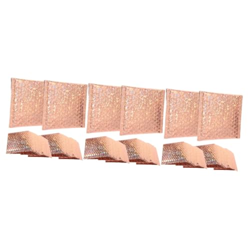 HAPINARY 60 Stk Schaumstoffbeutel Porto Manila-ordner Post- Umschläge Selbstklebend Poly-mailer Versandkartons Kleine Umschläge Gepolsterte Umschläge Rose Gold Farbige Pet-aluminiumfolie von HAPINARY