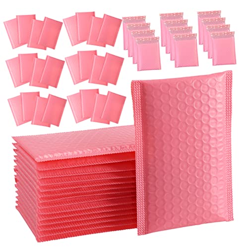 HAPINARY 60St Luftblasenbeutel Mailer Dokumentenumschlag Reiseverpackungswürfel Packband klar Post- polstermaterial luftpolstertasche Blasenverpackungsbeutel Blase Versandtaschen Sport Rosa von HAPINARY