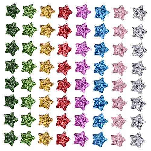 HAPINARY 60st Glitzernde Harzsterne Dekoration Stern-cabochons Perlen Schmuck Strasssteine Funkeln Sechs Sterne Reifen Lichterketten Herstellung Paillette Nieten Artikel Bausatz Edelsteine von HAPINARY