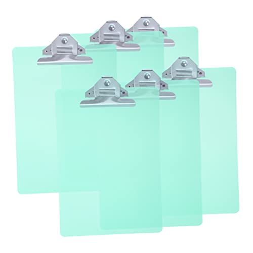 HAPINARY 6St A4-Klemmbrett Speicher-Zwischenablage faltbares Klemmbrett Pflege Notizen Clips Pastell büromaterial office supplies briefumschläge Memo-Klemmbretter Papier-Klemmbrett Green von HAPINARY