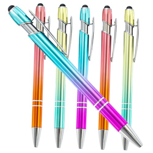 HAPINARY 6St Maggi-Stift mit Farbverlauf Kugelschreiber Tinte Bleistift Markierungen büromaterial office supplies notebook Schreibfeder für den Haushalt ergonomischer Schreibstift Aluminium von HAPINARY