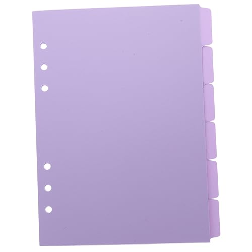 HAPINARY 6St Notizbuchteiler Index klassifizierter Etiketten Notizblock-Marker Notizbücher trennstreifen für ordner Farbige Registerkarten Trennwände aus Kunststoff Buchmarker pp Violet von HAPINARY