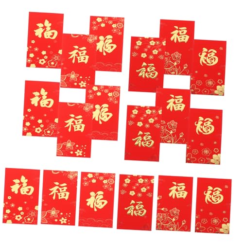 HAPINARY 6St geschenktüten rot papiertüte rot roter Umschlag Rotes Umschlagmuster rotes Umschlagdesign briefumschläge chinesischer neujahrsumschlag Rote Umschläge zum Frühlingsfest von HAPINARY
