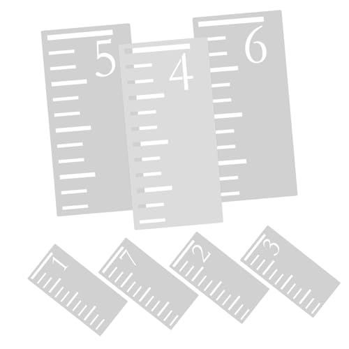 HAPINARY 7 Teiliges Lineal Maßstab Vorlagen Malschablone Für Wachstumsdiagramm Vorlagen, Mallineal, Hohles Maßstab Lineal, Wiederverwendbare Maßstab Schablone, Wachstumsdiagramm Für von HAPINARY