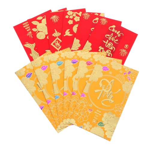 HAPINARY 72 Stück Teiliges Vietnamesische Lunar Year Envelopes Spring Festival Money Packets Traditionelle Li Xi Umschläge für Familie Freunde Geschäft HAPINARY 72 Stück Teiliges Vietnamesische Lunar Year Envelopes Spring Festival Money Packets Traditionelle Li Xi Umschläge für Familie Freunde Geschäft von HAPINARY
