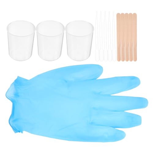 HAPINARY 73Pcs 1 Set DIY Material Kit Staubpanen Spender Farbbecher Zum Malen Von Epoxid Mix Getränk Wasserkrügen Mit Deckelkrug Mit Deckentöpfe Becher Zusammenkapsibler Teelöffel von HAPINARY