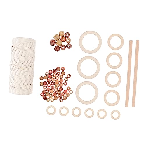 HAPINARY 76 Stk Holzhandwerk Perlen Stöcke Kits Zur Schmuckherstellung Stange Armbänder Auto Gewachst Kit Zur Schmuckherstellung Bausatz Unterlage Sitz Menschlich Makramee Khaki Hölzern von HAPINARY