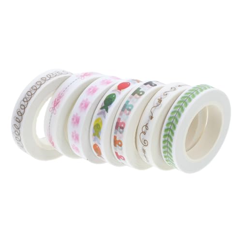 HAPINARY 7st Washi-tape Funkeln Glühen Papier Klebeband Punkte Aufkleber Ästhetisch Party Farbig Vinyl Neon Klebrig Dekorativ Spender Notebook-klebeband- Japanisches Papier von HAPINARY