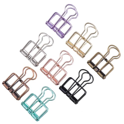 HAPINARY 8St Büroklammern schreibtischzubehör schreibtisch assecoires kleiderbpgel bürogadges metallclips hanger Binder aus Metalldraht Hohldrahtbinder Draht-Organizer Dateiclips Fotoclips von HAPINARY