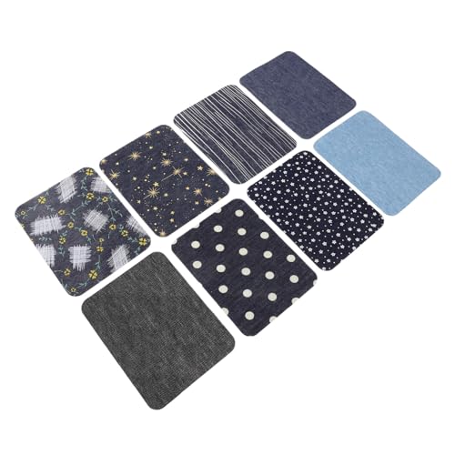 HAPINARY 8St Denim-Patch apfelding handmade aufnäher Bügelbilder für Kleidung dekoringe Nähband gestickte Aufkleber Aufnäher für Kleidung Kleiderapplikation Mischung aus Nylon und Polyester von HAPINARY